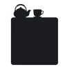 Chalk sticker teapot and cup 088 - Graphic design. Black teapot and cup on a white background.