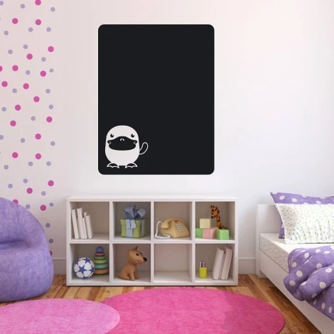 Chalk sticker of a platypus 108 - Decor for a child\'s room with light-colored walls and pastel furniture.