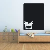 Chalkboard cow sticker 104 - Decor for a child\'s room with light-colored walls, wooden furniture, and flooring.