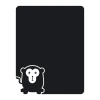 Chalkboard sticker monkey 106 - Graphic design. Black sticker with a monkey in the lower left corner.