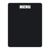 Chalkboard menu sticker 080 - Simple black surface with white MENU text at the top.