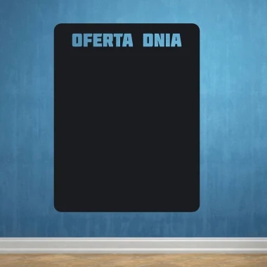 Chalk sticker daily offer 084 - Room decor. Blue wall with a dark sticker.