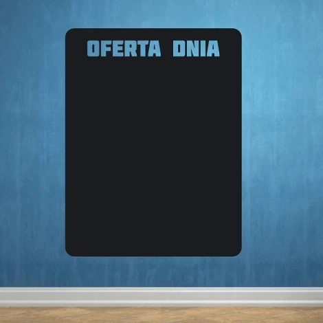 Chalk sticker daily offer 084 - Room decor. Blue wall with a dark sticker.