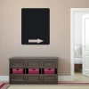 Chalk arrow sticker pointing right 079 - Room decor with light walls and gray furniture.