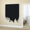 Chalk sticker drip 091 - Room decor. Light-colored wall, light shade floor.