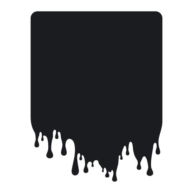 Chalk sticker drip 091 - Graphic design. Simple rectangular shape with edges flowing downward.