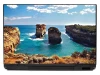 Laptop sticker P203 - Graphic design featuring cliffs over azure water and a blue sky.