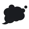 Chalkboard cloud sticker 121 - A rounded cloud shape with smooth edges.