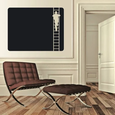 Chalkboard sticker ladder 116 - Styled in a modern room with light walls and wooden flooring.