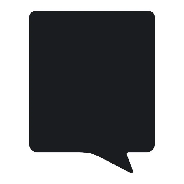 Chalkboard speech bubble sticker 123 - Graphic design. Black background in a rounded corner speech bubble shape.
