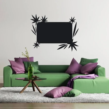 Chalkboard sticker leaves 090