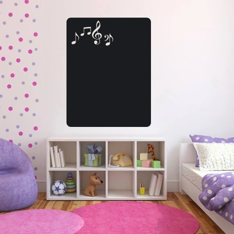 Chalk sticker notes 115 - Decor in a child\'s room. Light-colored walls with colorful dots.