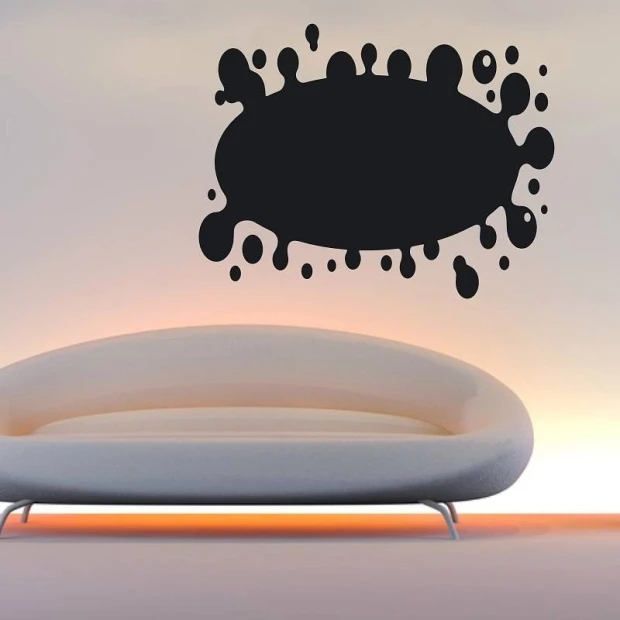 Chalk sticker spot 118 - Styled in a modern living room with light-colored walls and minimalist furniture.