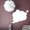 Cloud-shaped whiteboard 121 - Room setup with dark brown walls and modern furniture.