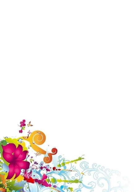 Magnetic dry-erase board 102 with colorful flowers and butterflies in various shapes.