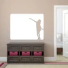 Dry-erase board woman 097 - Room setup with light-colored walls and dark furniture.