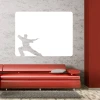 Karate dry-erase board 096 - Styled in a living room with a red sofa against a gray wall.