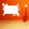 Dry-erase board with leaves 090 - Modern interior arrangement. Wall in vibrant orange color.