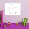 Dry-erase board mouse 099 - Decorated in a children\'s room with pink walls and brightly colored furniture.