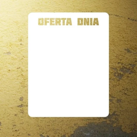 Dry-erase board daily offer 084 - Graphic design. Simple shape with rounded corners, text at the top.