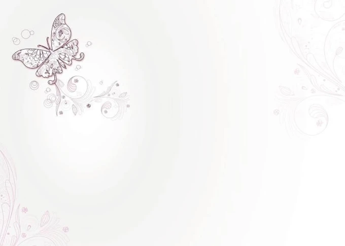 Magnetic dry-erase board 081 - Butterfly design with delicate, swirling lines and floral accents.