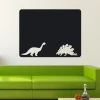Chalkboard dinosaur sticker 148 - Decor for a child\'s room. Black wall, green sofa.