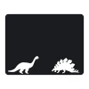 Chalk sticker featuring two white dinosaurs on a black background, design 148.