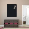 Chalkboard moon sticker 151 - Room decor with light walls and dark furniture.