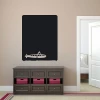 Chalkboard submarine sticker 132 - Room decor with light walls and dark wood furniture.