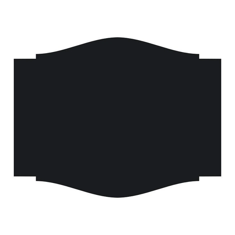 Chalkboard menu sticker 124 - Simple design with wavy black edges.