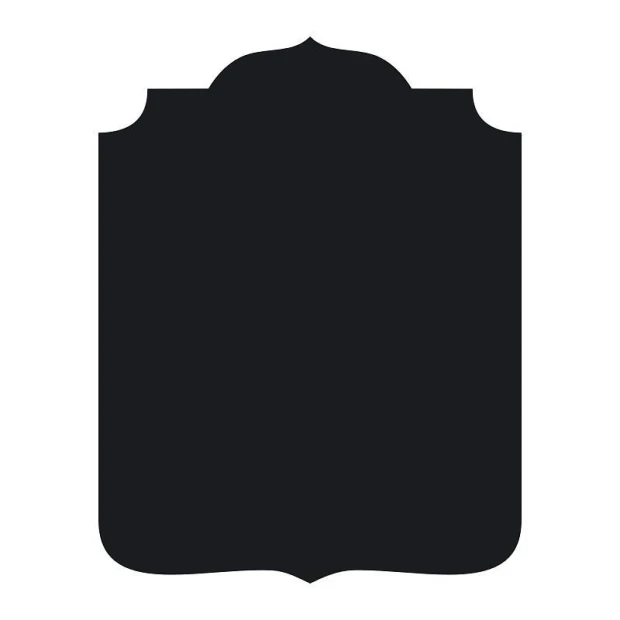 Chalkboard menu sticker 130 - Simple black design with rounded edges.