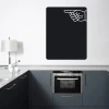 Chalk sticker hand 131 - Kitchen decor with light-colored walls and modern dark furniture.