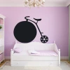 Chalk sticker bike 142 - Decor in a child\'s room. Light pink walls, white furniture.