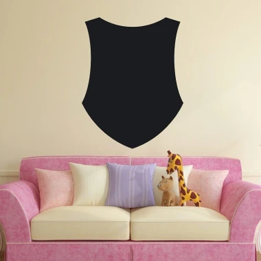 Chalkboard sticker target 127 - Decor in a children\'s room. Light-colored walls, pink sofa.