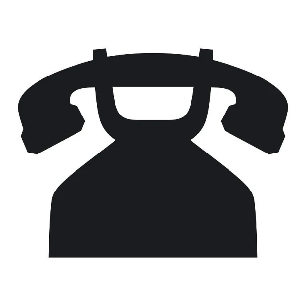Chalkboard sticker phone 143 - Graphic design featuring a black phone with a classic handset.