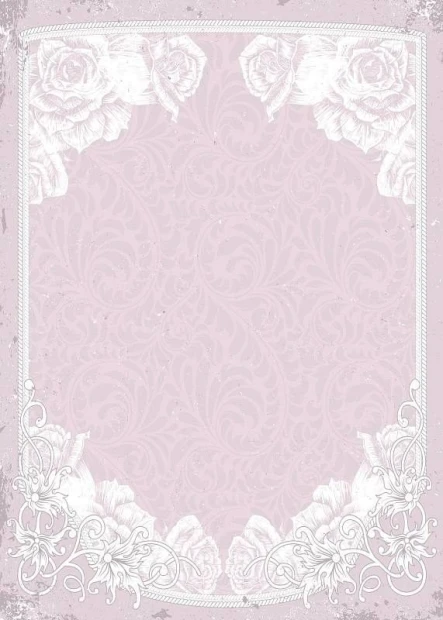 Dry-erase board 01X 075 roses - Graphic design with a pink background, white roses, and delicate ornaments.