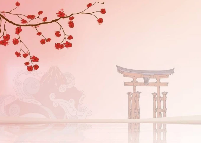 Dry-erase board 01X 087 branch - Graphic design featuring a branch with red flowers on a soft color background.