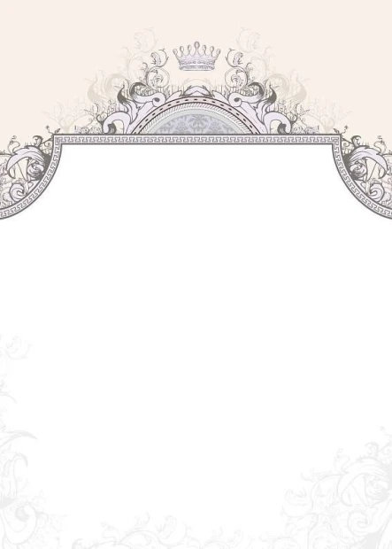 Dry-erase board 01X 077 crown - Graphic design with delicate ornaments and a crown at the top.