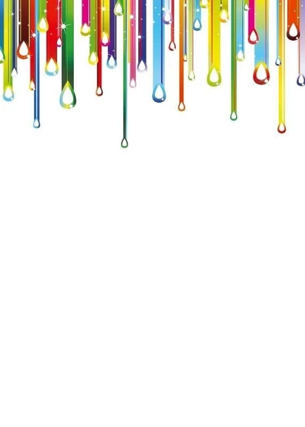 Dry-erase board 01X 097 drops - Graphic design. Colorful drops in various shades hang from the top.