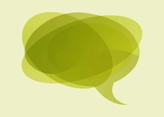 Dry-erase board 01X 106 speech bubbles - Graphic design. Green, transparent bubbles in various shapes.