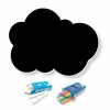 Cloud-shaped chalkboard 154 - Black cloud design with a set of chalk.