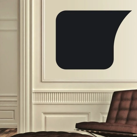 Chalk sticker smoke 157 - Living room setup. Light-colored walls, furniture in shades of brown.