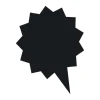 Chalk sticker speech bubble 165 - Graphic design with a jagged edge resembling a speech bubble.