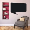 Chalk sticker speech bubble 168 - Living room setup with light walls, bookshelf, and armchair.