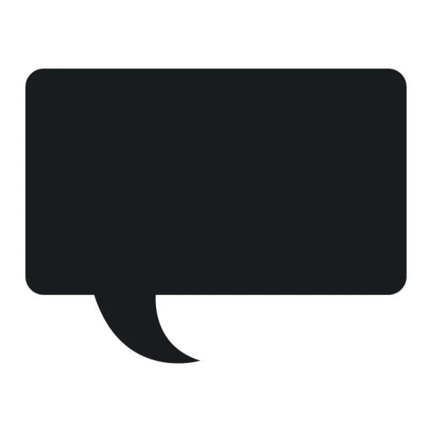 Chalk sticker speech bubble 169 - Rectangular shape with rounded corners and a speech bubble design.