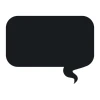 Chalk sticker speech bubble 176 - Rectangular shape with rounded corners and a speech bubble on the right side.