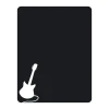 Chalk sticker guitar 159 - Graphic design. A white silhouette of an electric guitar on a black background.