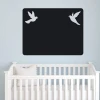 Chalk sticker of doves 155 - Decor for a child\'s room with light-colored walls and a white crib.