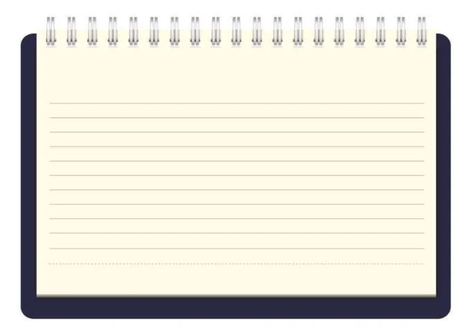 Dry-erase board 01X 111 notebook - Graphic design. Simple line on beige background with dark border.