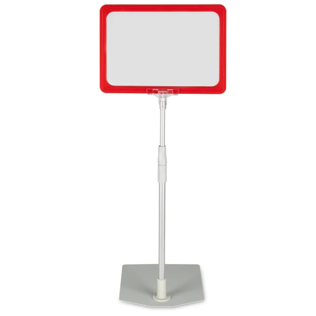 Double-sided whiteboard in a telescopic stand frame A3, A4, A5 - Office arrangement. Light-colored walls.